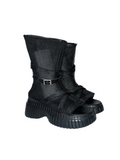 Deri File Platform Sandalet/Bootie