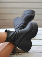 Gigi platform bootie Bej/Siyah