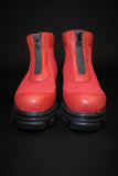 Knit Red Bot- Hakiki Deri