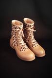 Leopar Kürklü Deri Bootie