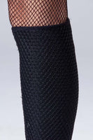 Esnek Siyah Çizme - Uzun (Diz boyu)