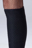 Esnek Siyah Çizme - Uzun (Diz boyu)